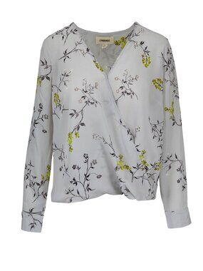 L'AGENCE FLORAL SILK BLOUSE SIZE LARGE